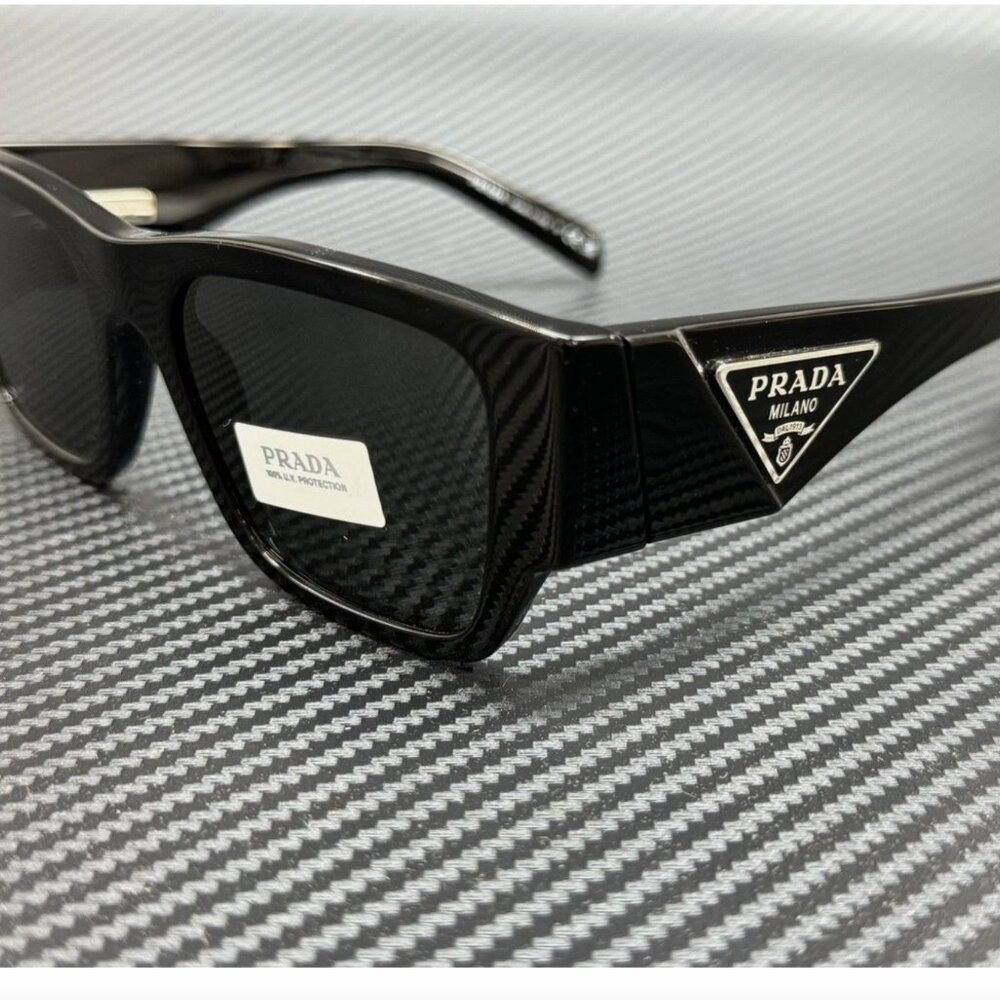 Prada Black Men's 54mm Sunglasses New
